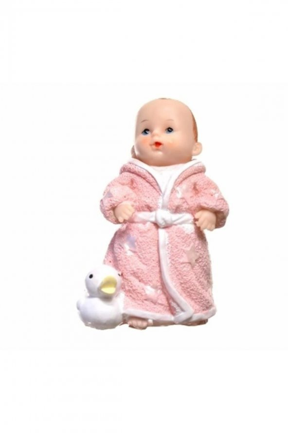 Decotown Hediyelik Sevimli Pembe Bebek Biblo Polyester Süs Eşyası ürün görseli 1