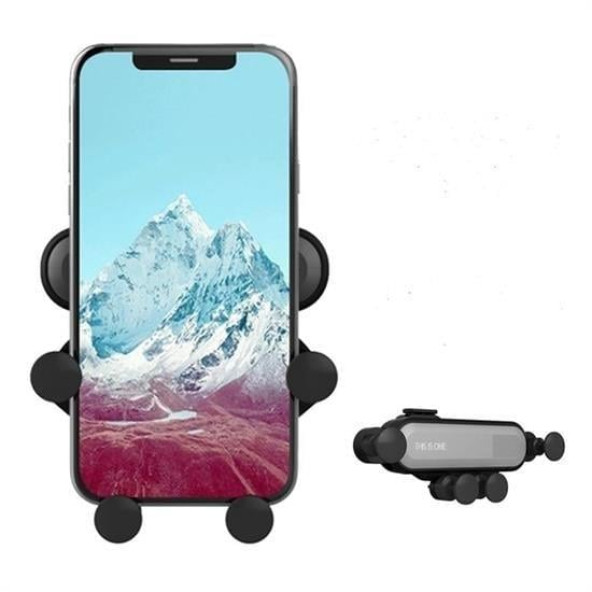4 Nokta Destekli Tasarımlı Araç İçi Gümüş Telefon Tutucu ürün görseli 1