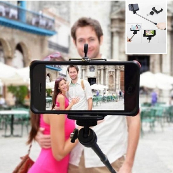 3.5mm Jak Girişli Tüm Telefonlara Uygun Selfie Özçekim Çubuğu ürün görseli 1