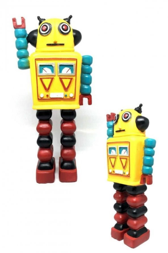 Decotown Nostaljik Sevimli Uzaylı Robot Şeklinde Figür Biblo ürün görseli 1