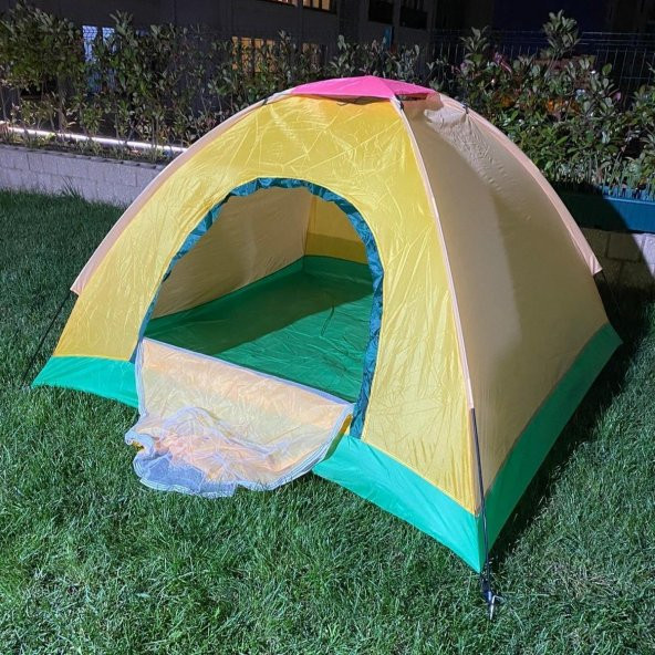 Kolay Kurulumlu Pratik Kamp Çadırı 4 Kişilik (200x200x135) ürün görseli 1