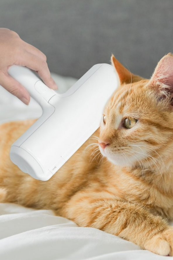 Hazneli Kedi Köpek Evcil Hayvan Kazak Kıyafet Elbise Halı Yatak Tüy Temizleyici Kıl Toz Toplayıcı ürün görseli 1