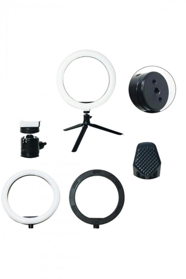 8inç 20cm Youtube Instagram Tiktok Selfie Stüdyo Video Fotoğraf Ring Light Tripod Led Halka Işık ürün görseli 1