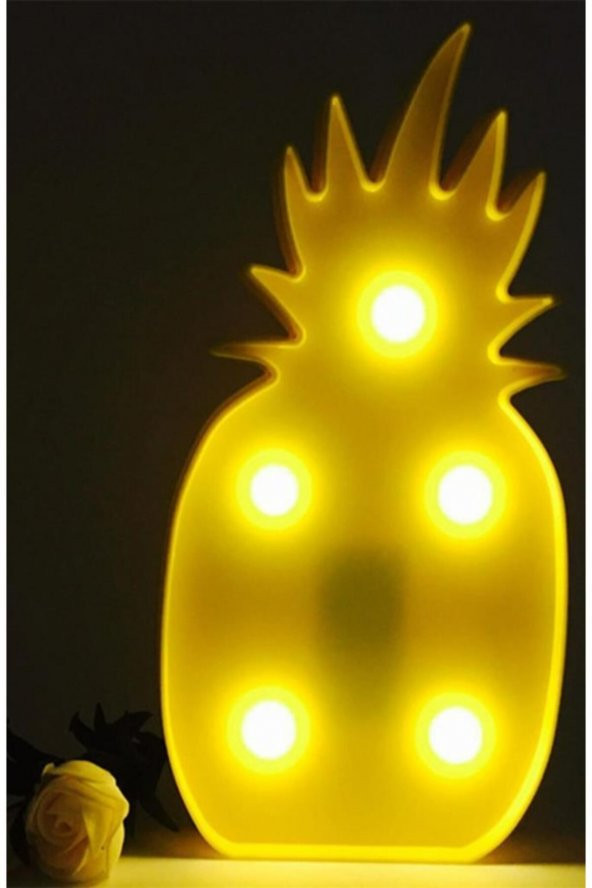 Ananas Şeklinde Ledli Dekoratif Eğlenceli Çocuk Gece Lambası ürün görseli 1