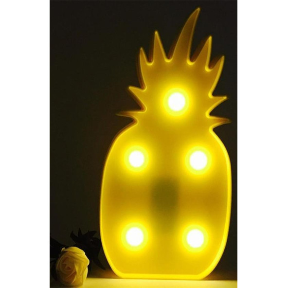 Ananas Şeklinde Ledli Dekoratif Eğlenceli Çocuk Gece Lambası ürün görseli 1