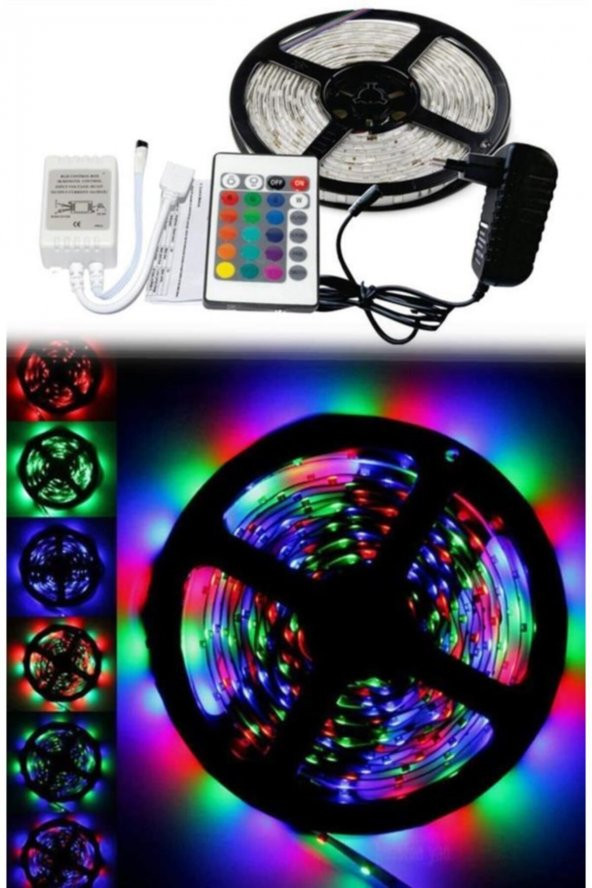 5 Mt 20 Fonksiyonlu Uzaktan Kumandalı Rgb Gaming Led Şerit Işık ürün görseli 1