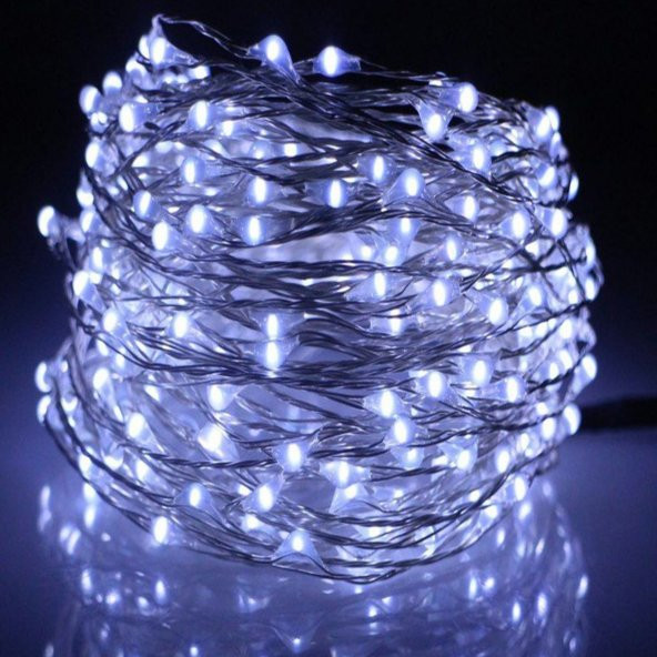 Pilli Dekoratif Peri Led Işık 10 Metre Beyaz Parti Aydınlatma ürün görseli 1