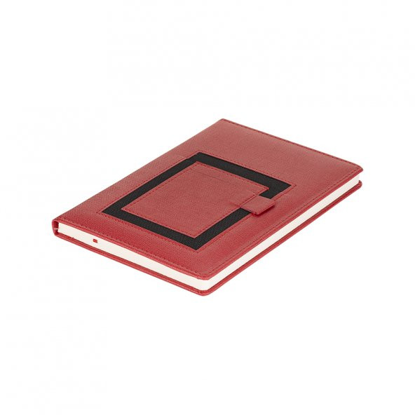Termoderi Kapaklı Gri Defter ( 13 x 21 cm ) - Elastik Cepli ürün görseli 1