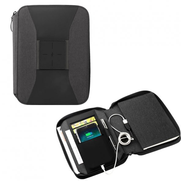Powerbank 5000 mAh Wireless Kumaş Kaplı Defter Organizer ürün görseli 1