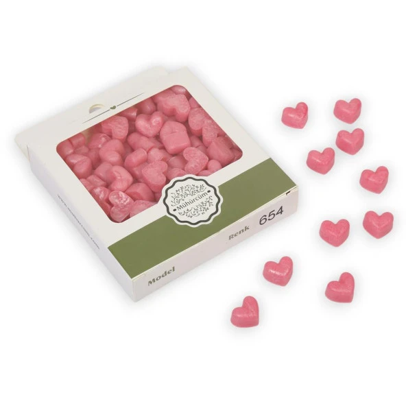 Mühür Mumu Eritme Kalp Boncuk Paket Model No: 654 GÜLPEMBE ürün görseli 1