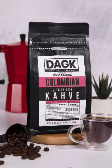 Dagk   Colombian Çekirdek Kahve 250gr - Resim 3
