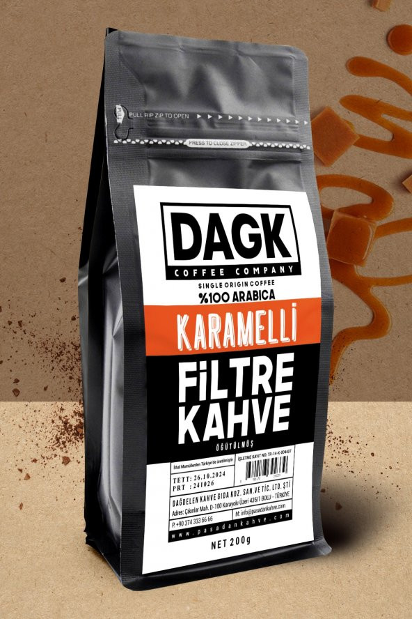 Dagk   Karamelli Filtre Kahve Öğütülmüş 200g (aromalı) ürün görseli 1