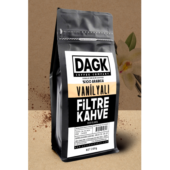 Dagk   Vanilyalı Filtre Kahve Öğütülmüş 200g (Aromalı) ürün görseli 1