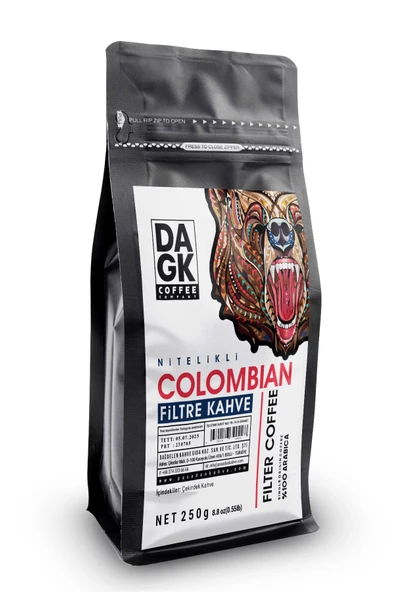 Dagk   Filtre Kahve Colombian 250gr Öğütülmüş ürün görseli 1