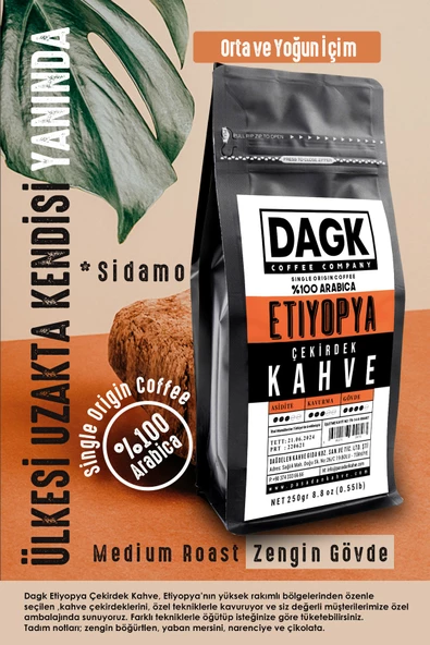 Dagk   Etiyopya Çekirdek Kahve 250gr - Resim 6