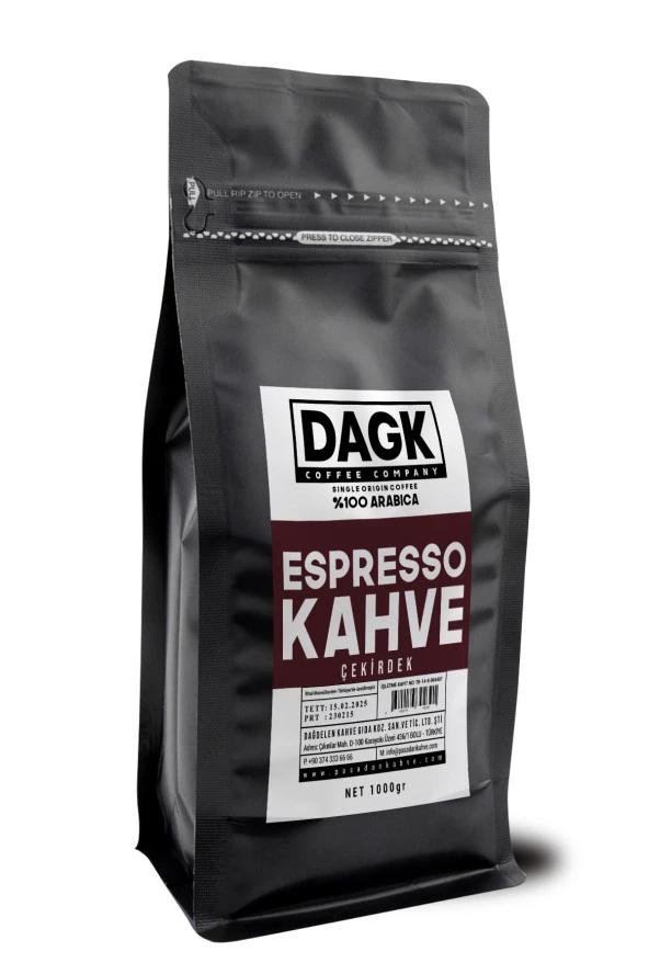 Dagk   DAGK ESPRESSO ÇEKİRDEK KAHVE 1000Gr ürün görseli 1