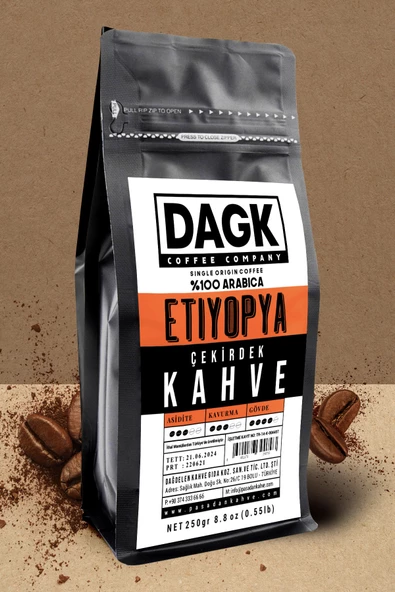 Dagk   Etiyopya Çekirdek Kahve 250gr - Resim 5