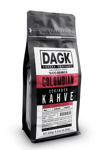 Dagk   Colombian Çekirdek Kahve 250gr - Resim 2