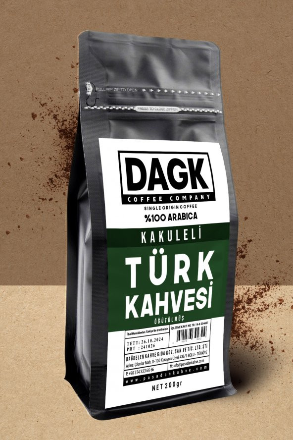 Dagk   Kakuleli Türk Kahvesi 200g öğütülmüş ürün görseli 1