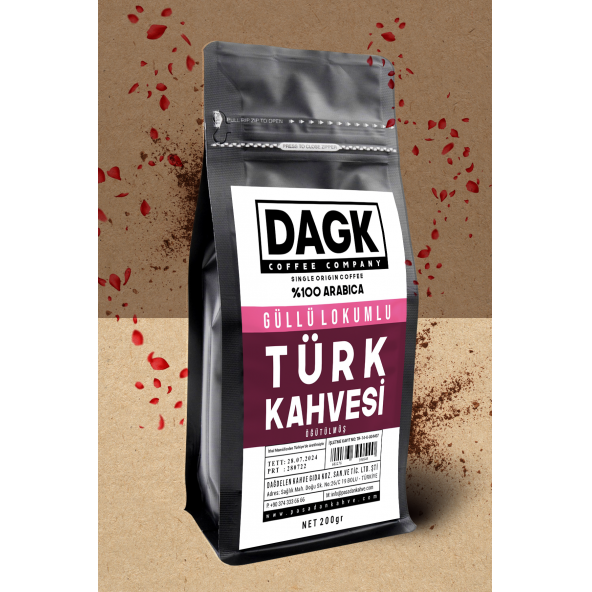Dagk   DAGK GÜLLÜ LOKUMLU TÜRK KAHVESİ 200G (AROMALI) ürün görseli 1
