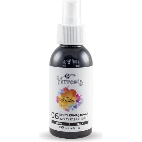 Viktoria Sprey Kumaş Boyası Siyah 100 ml ürün görseli 1