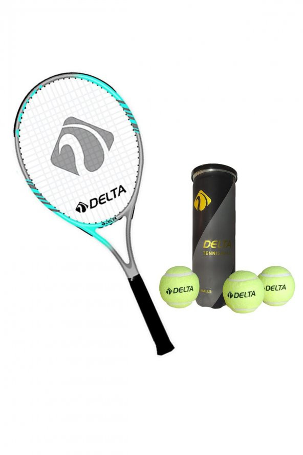Delta Flame 27 İnç Tek Parça L1 Grip Kort Tenis Raketi + Çantası + 3 Adet Tenis Maç Topu Seti ürün görseli 1
