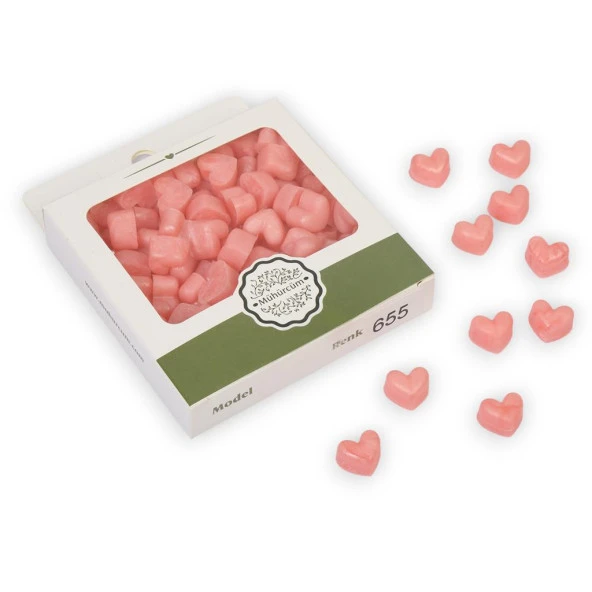 Mühür Mumu Eritme Kalp Boncuk Paket Model No: 655 SATEN PEMBE ürün görseli 1