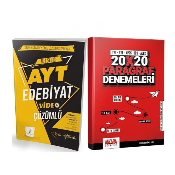Pelikan AYT Edebiyat 101 Soru ve AKM Paragraf Deneme Seti 2 Kitap ürün görseli 1