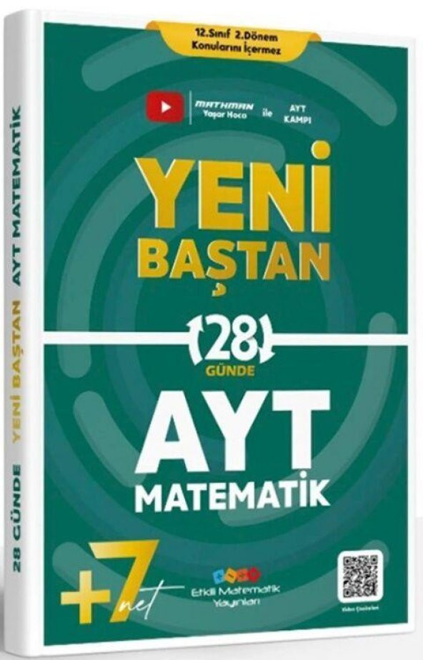AYT Etkili Matematik Yeni Baştan Soru Bankası Özel Baskı Etkili Matematik Yayınları ürün görseli 1
