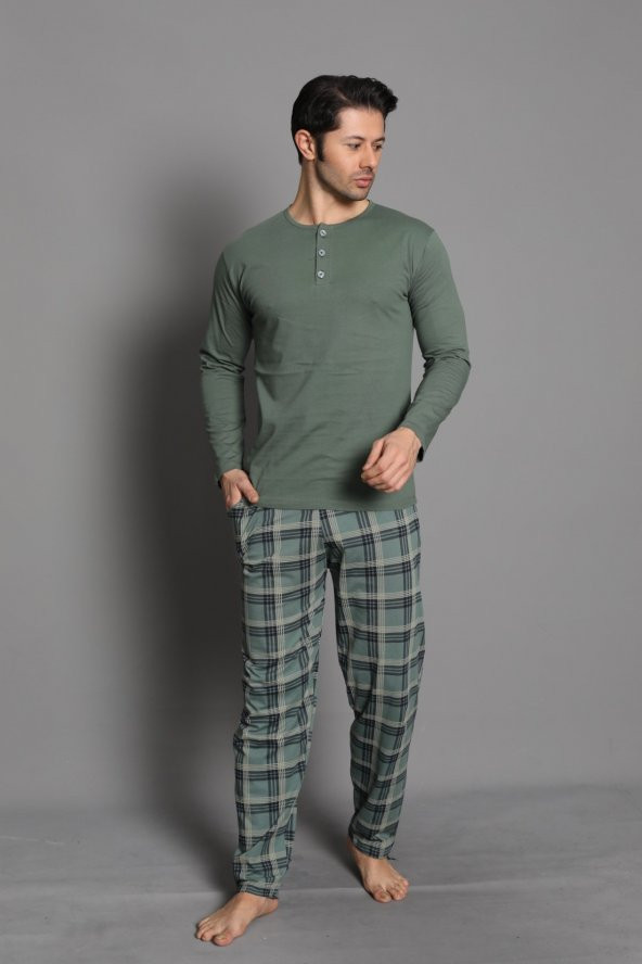 BLUES MODA IŞILAY ÖZEL ÜRETİM PİJAMA TAKIMI ürün görseli 1
