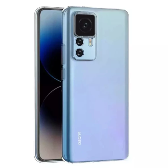 FitCase Xiaomi 12T / 12T Pro Kılıf Kamera Korumalı Silikon Şeffaf Arka Kapak ürün görseli 1