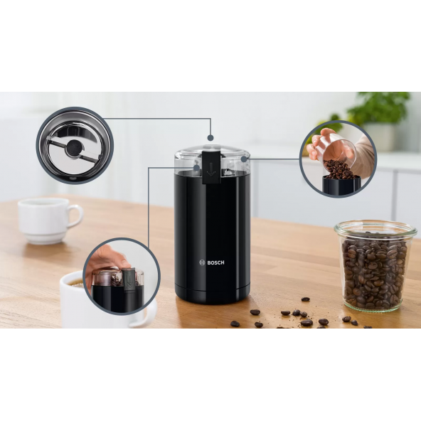 Bosch Tsm6a013b Siyah Kahve Öğütücü - Resim 3