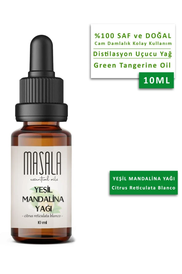Masala Saf Yeşil Mandalina Yağı 10 ml. - (Green Mandarin Essential Oil) ürün görseli 1