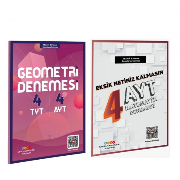 Etkili Matematik TYT AYT Geometri ve AYT Matematik Deneme Seti 2 Kitap ürün görseli 1