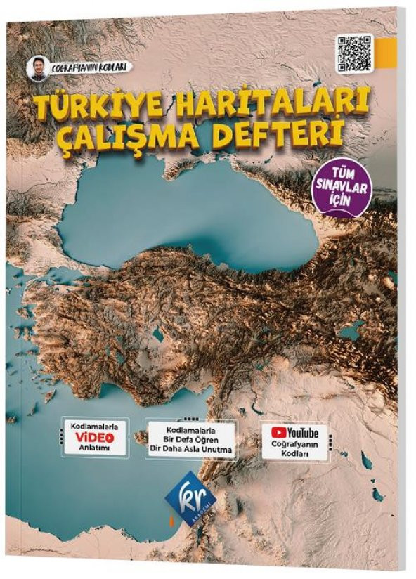 Tüm Sınavlar İçin Coğrafyanın Kodları Türkiye Haritaları Çalışma Defteri KR Akademi ürün görseli 1