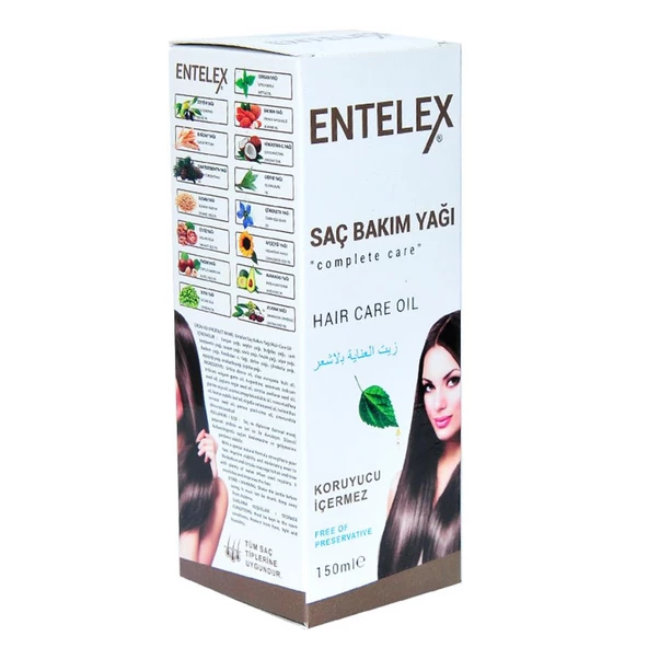 Nurs Entelex Saç Bakım Yağı 150M Doğal Koruyucusuz Complete Care - Resim 4