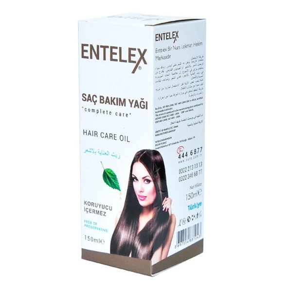 Nurs Entelex Saç Bakım Yağı 150M Doğal Koruyucusuz Complete Care - Resim 3