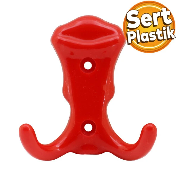 Martı Duvar Vestiyer Portmanto Askısı Dolap Elbise Askılığı Kırmızı Renk Plastik Askı Askılık ürün görseli 1