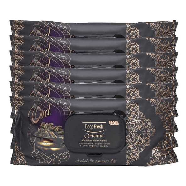 Deep Fresh Oriental Islak Mendil Oud 6 x 120 Yaprak - Resim 7