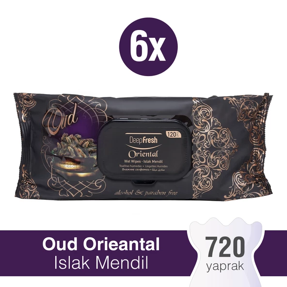 Deep Fresh Oriental Islak Mendil Oud 6 x 120 Yaprak ürün görseli 1