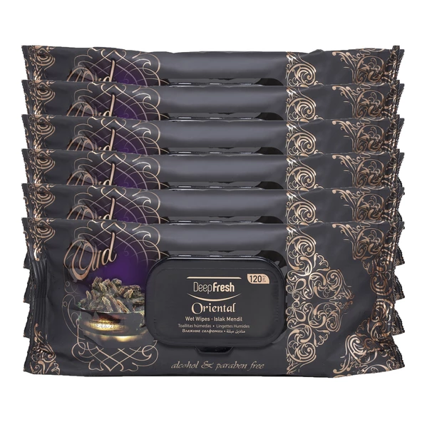 Deep Fresh Oriental Islak Mendil Oud 6 x 120 Yaprak - Resim 2