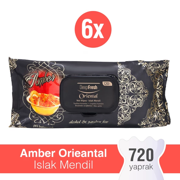 Deep Fresh Oriental Islak Mendil Amber 6 x 120 Yaprak ürün görseli 1