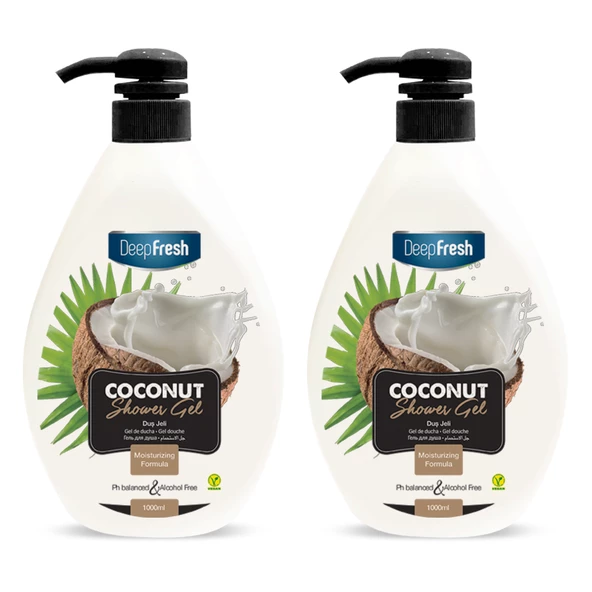 Deep Fresh Duş Jeli Coconut 1 lt x 2 Adet ürün görseli 1