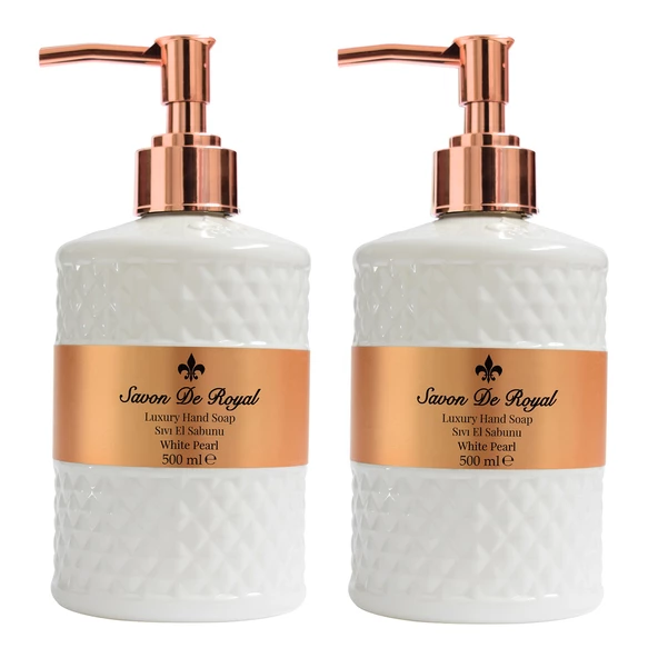 Savon De Royal Luxury Vegan Sıvı Sabun White Pearl 2 x 500 ml ürün görseli 1