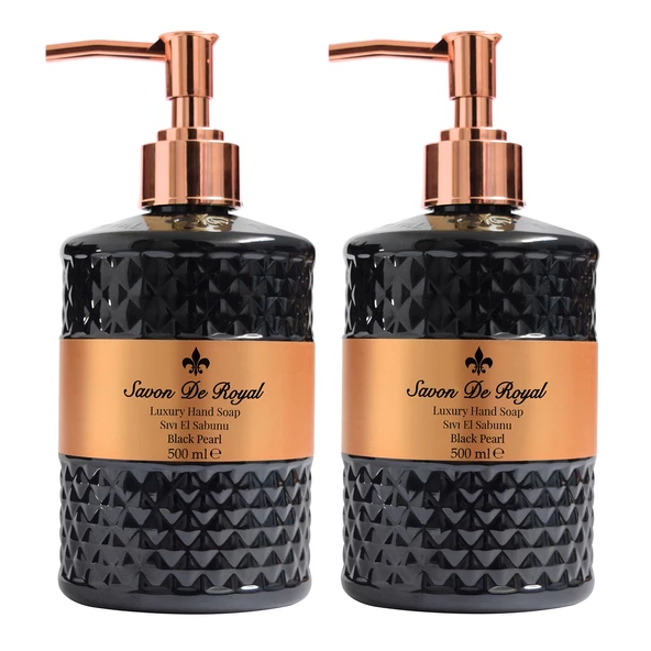 Savon De Royal Luxury Vegan Sıvı Sabun Black Pearl 2 x 500 ml ürün görseli 1
