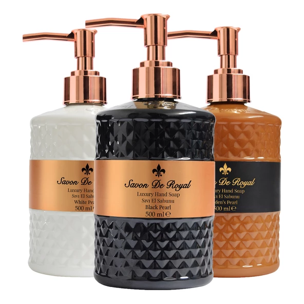 Savon De Royal Luxury Sıvı Sabun Pearl Karma 3 x 500 ml ürün görseli 1