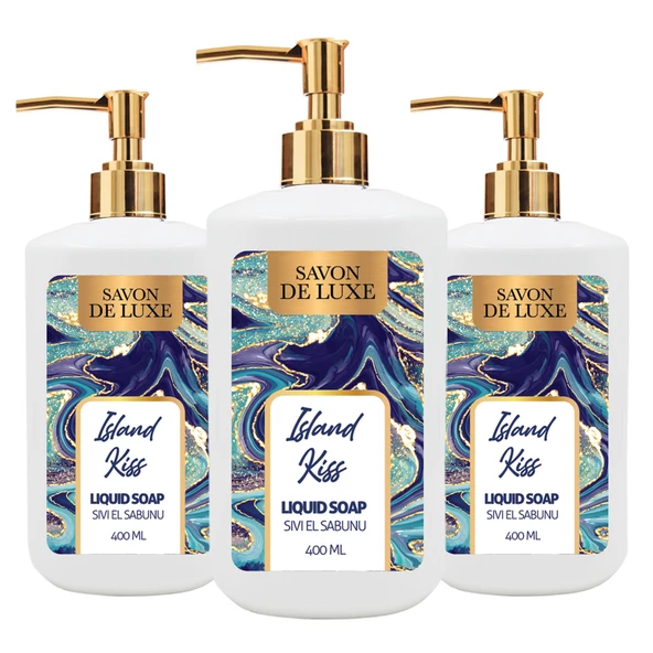 Savon De Luxe Paradise Island Kiss Luxury Sıvı Sabun 400ml x 3 Adet ürün görseli 1