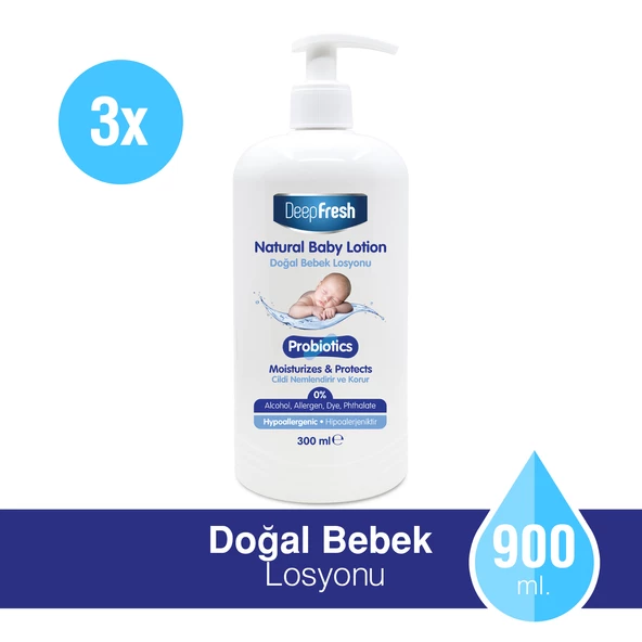 Deep Fresh Probiyotik Doğal Bebek Losyonu 3 x 300 ml ürün görseli 1