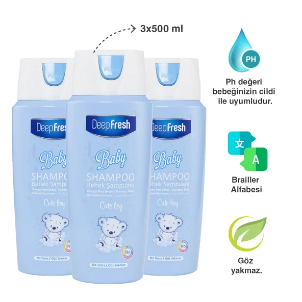 Deep Fresh Bebek Şampuanı Cute Boy 3 x 500 ml - Resim 2