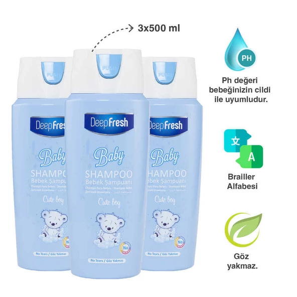 Deep Fresh Bebek Şampuanı Cute Boy 3 x 500 ml - Resim 6